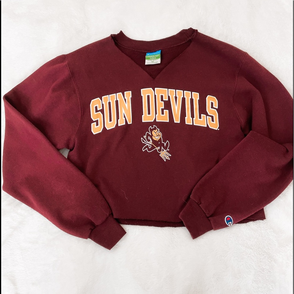 Champion cropped Arizona State sweatshirt